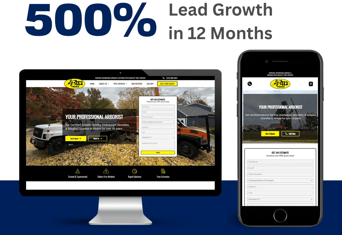 A vibrant image representing Beez Trees landscaping services.