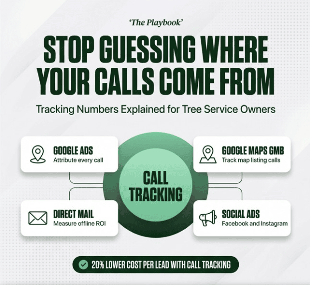 Valpo Agency helping tree service marketing with call tracking and tracking numbers