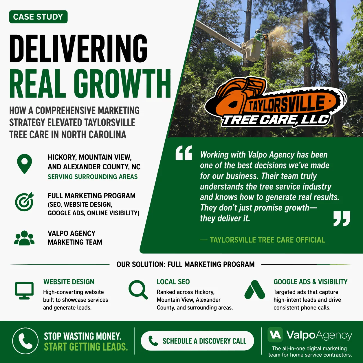 Tree Service Marketing Case Study - Taylorsville Tree Care
